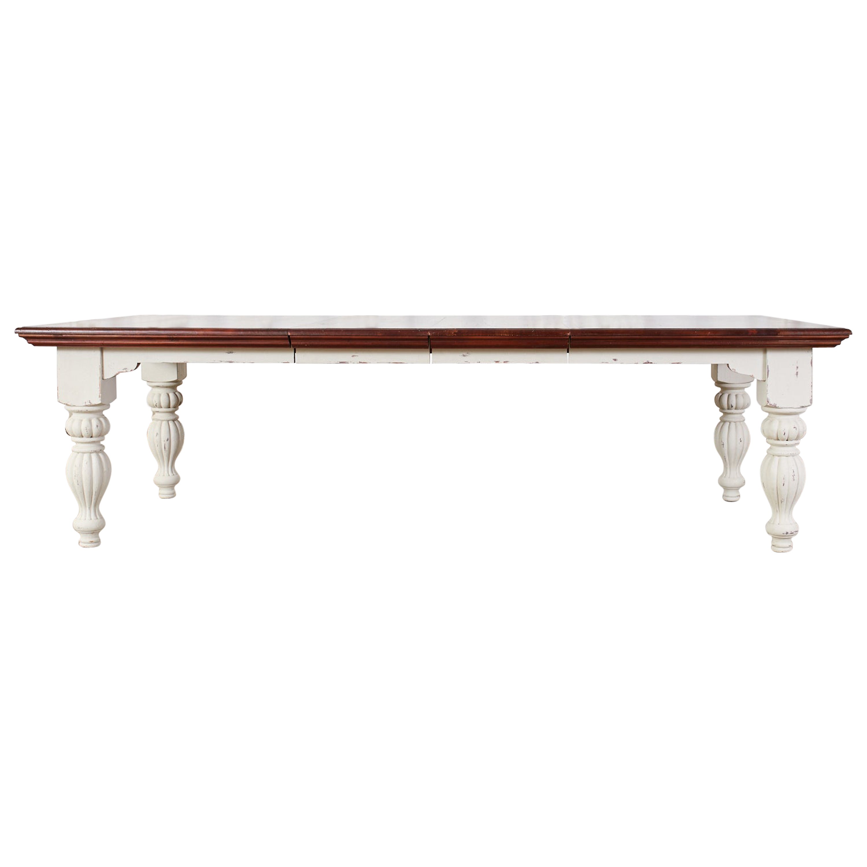 English Victorian Style Farmhouse Harvest Dining Table For Sale