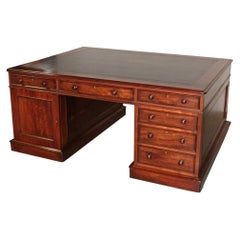 Large 19th Century Mahogany Partner Desk