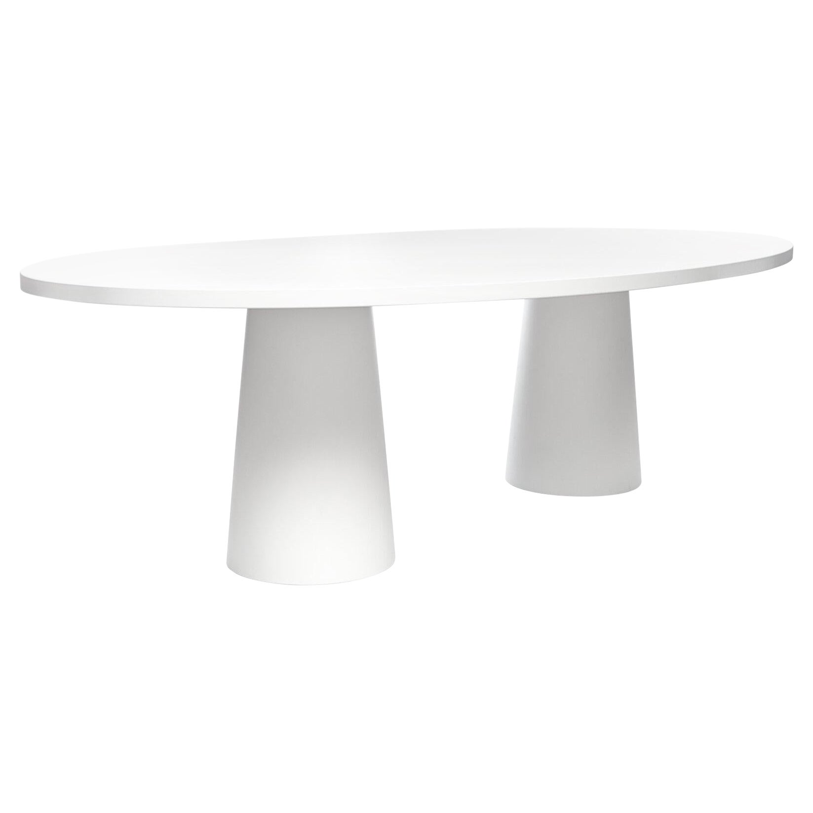 Moooi Container 7130 Small Oval Dinning Table with White Oak Top For Sale