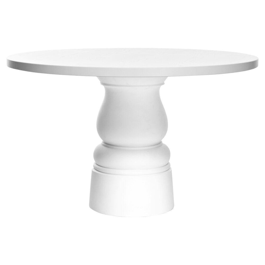 Petite table de salle à manger ronde Moooi Container 120 avec plateau en chêne blanc