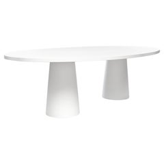 Moooi Container 7143 Small Oval Dinning Table with White Oak Top