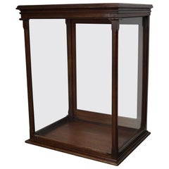 Antique Victorian Mahogany Museum / Shop Display Cabinet or Vitrine, Late 19th Century