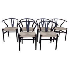 Set of 6 Wishbone Style Dining Chairs