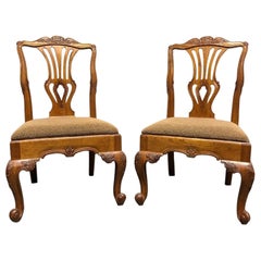 Hekman Marsala Vintage French Country Oak Dining Side Chairs, Pair B