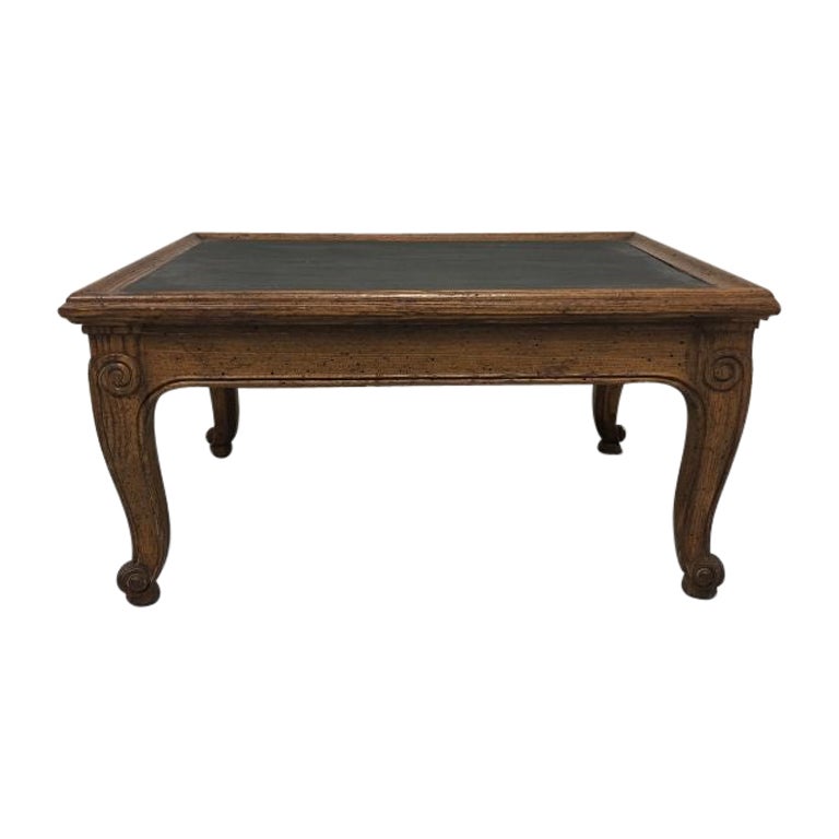 HENREDON Town and Country French Country Oak and Slate End Side Table A