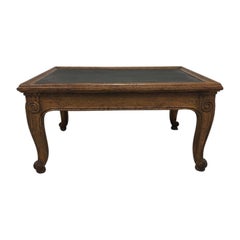 HENREDON Town and Country French Country Oak and Slate End Side Table A