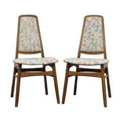 FAARUP MOBELFABRIK Solid Teak Danish Dining Chairs - Pair