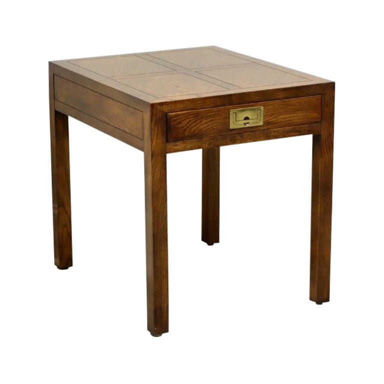 HENREDON Scene One Campaign Style End Side Table