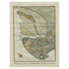 Antique Map of the Environment of Busschir, Also Called Abu Schahhr, Iran, 1776