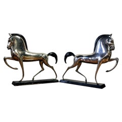 Art Deco Etruscan Horse Sculptures in the Manner of Boris Lovet-Lorski - Pair