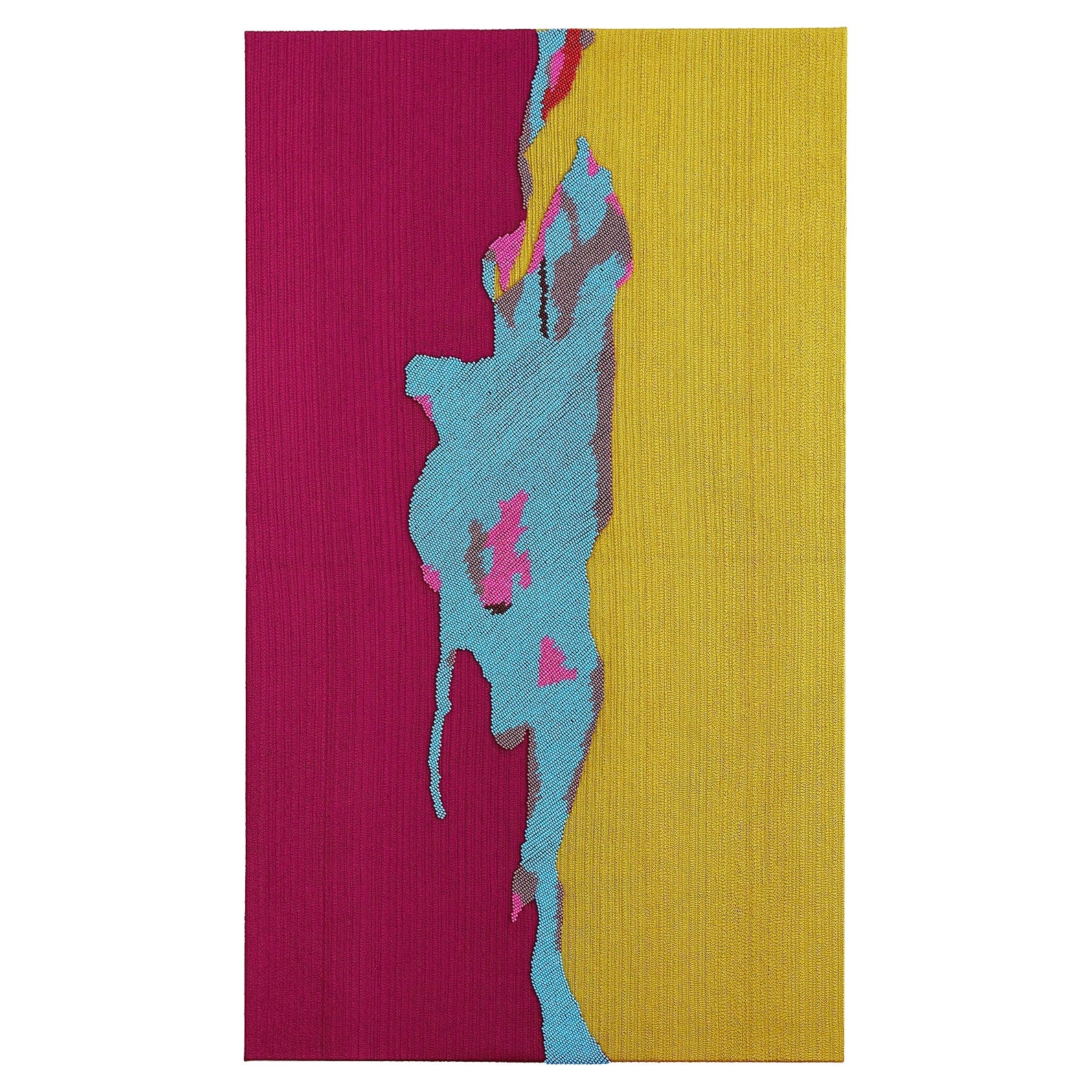 Tapisserie murale contemporaine brodée de panneaux de broderie multicolore