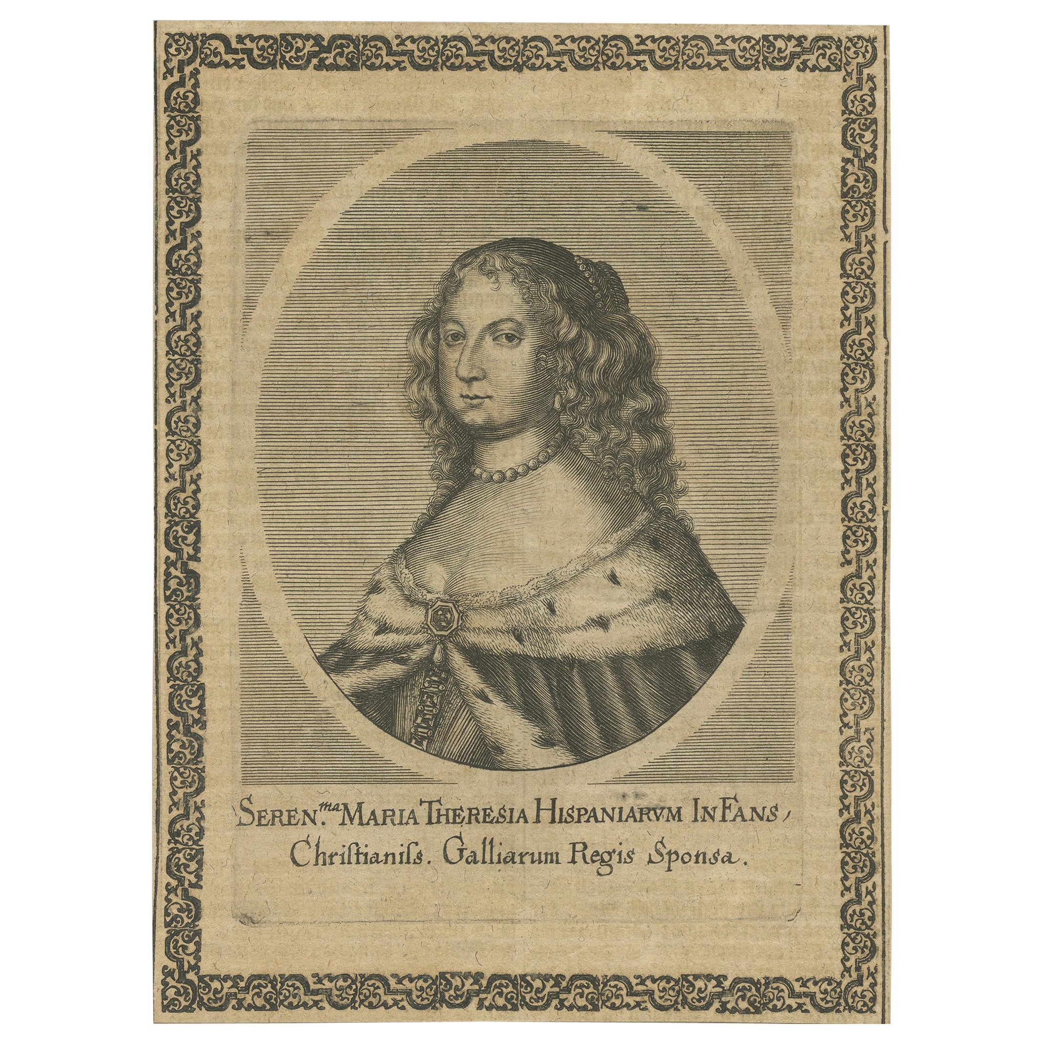 Old Portrait of Habsburg Ruler Maria Theresa Walburga Amalia Christina ...