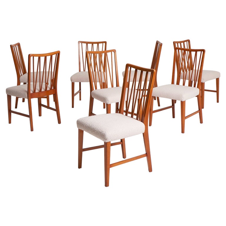 Set of 8 MidCentury Dining Chairs at 1stDibs