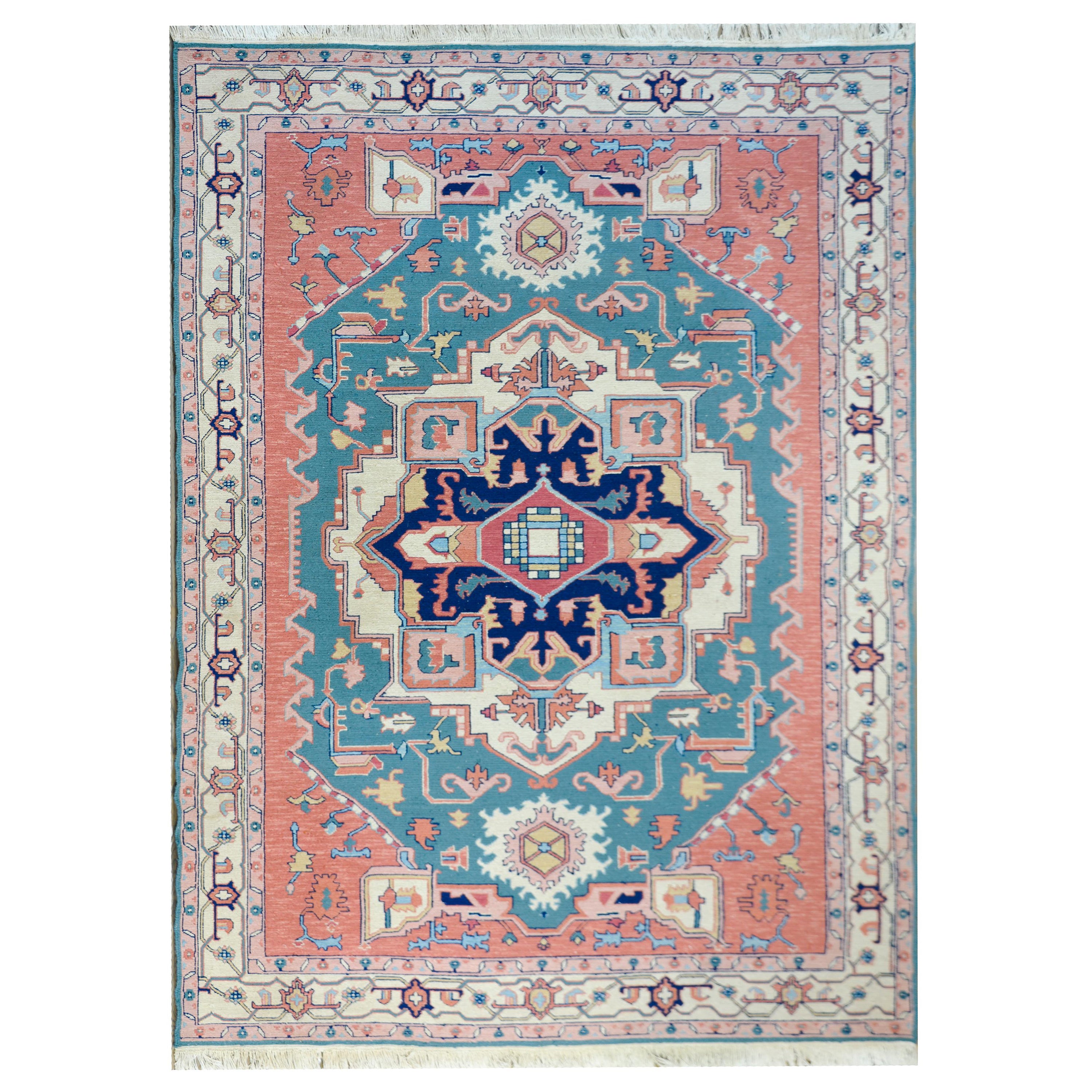 Vintage Indian Serapi-Style Rug For Sale