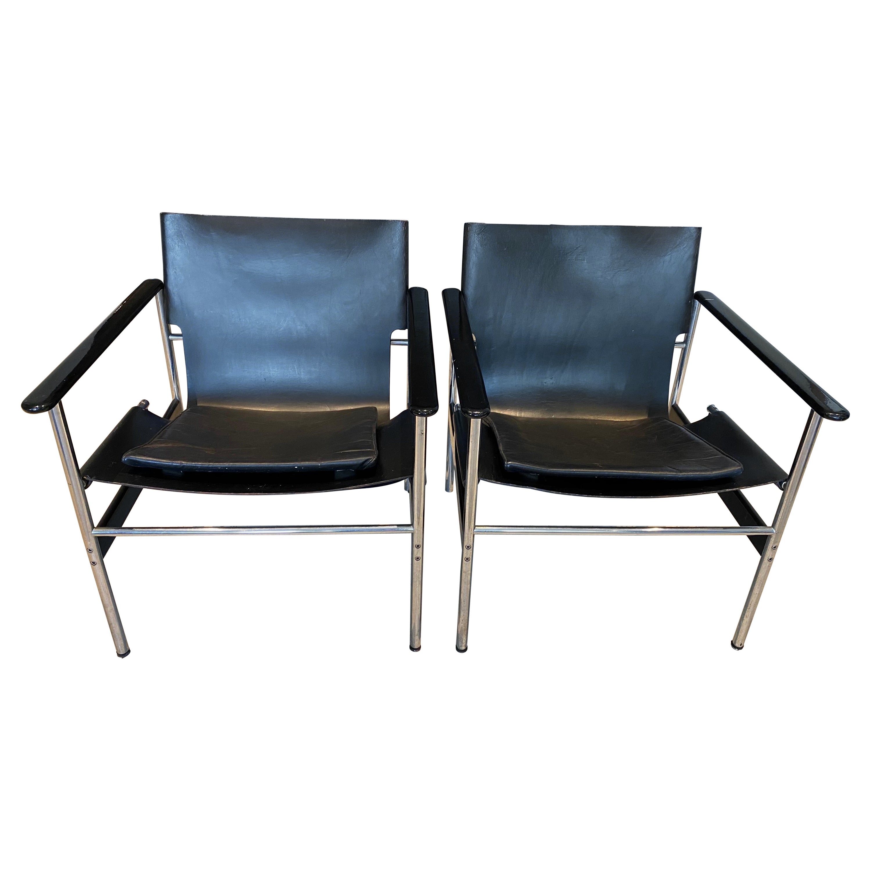 Pair of 657 Armchair by Charles Pollock for Knoll For Sale