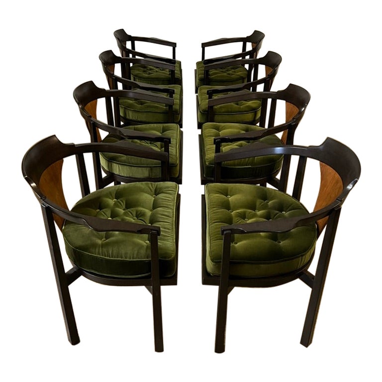 Eight Dunbar Horseshoe Armchairs by Edward Wormley For Sale