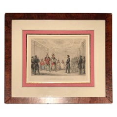 Antique "Lincoln Receives the Comanche" Lithograph by Ferdinand Delannoy, Paris, c. 1863