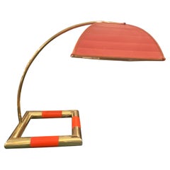 1970s Mid-Century Modern Brass Italian Table Lamp in the Manner of Tommaso Barbi