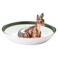 Porcelain Bowl with Bambi Figure Handpainted Sofina Boutique Kitzbuehel