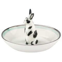 Country Style Easter Porcelain Bowl with Hare Figure Sofina Boutique Kitzbuehel