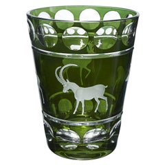 Black Forest Vase Crystal with Hunting Decor Green Sofina Boutique Kitzbuehel