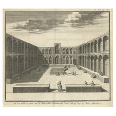 Antique The Courtyard of the Caravansery in Kashan 'Isphahan Province in Iran', 1732