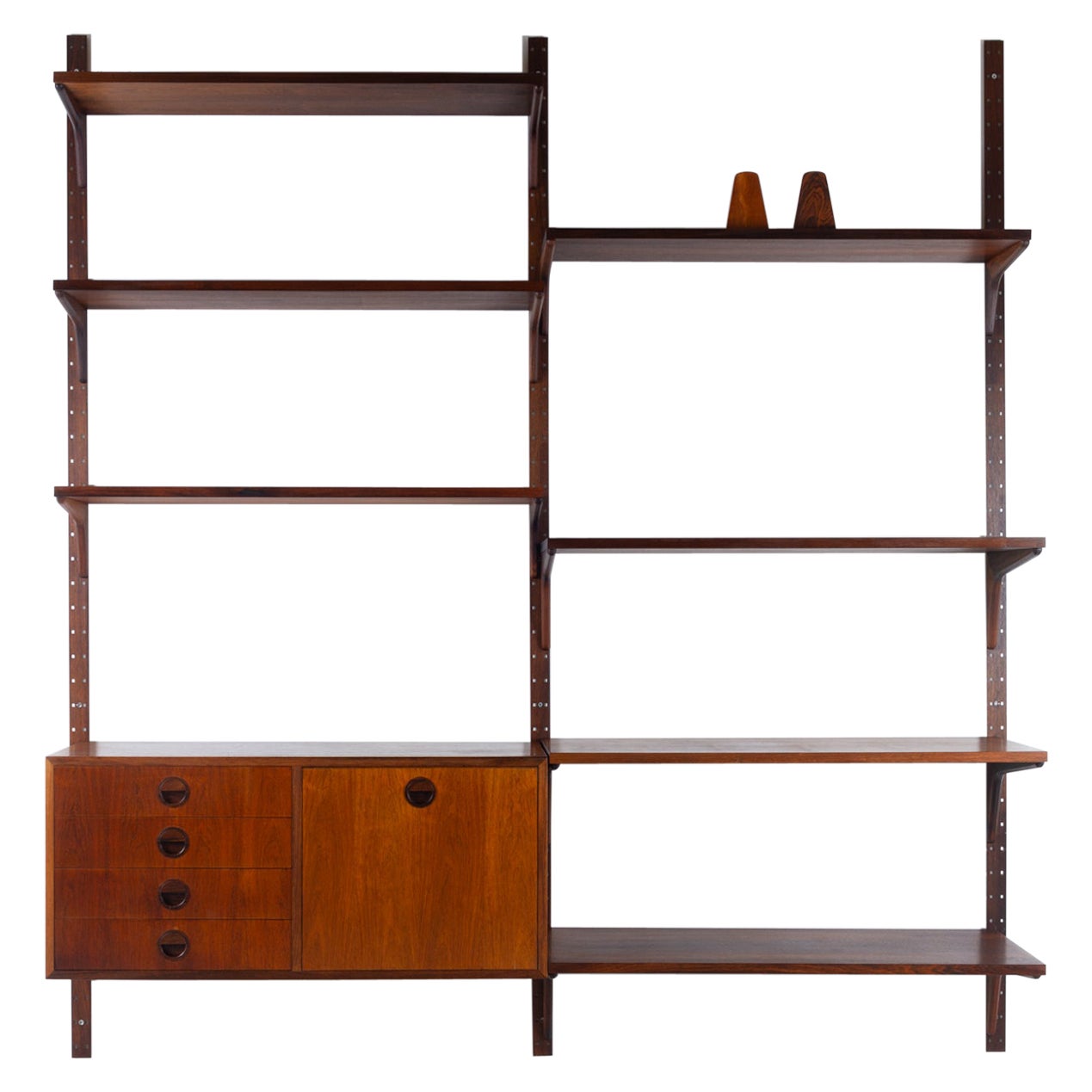 Vintage Danish Rosewood Modular Wall Unit by HG Furniture 1960s