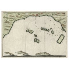 Karte der Banten Bay auf der Insel Java, Indonesien, aus dem frühen 18. Jahrhundert, um 1725
