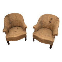Antique Pair of Napoleon the 3d Armchairs, French, 1880