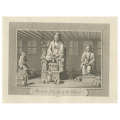 Antique Engraving of Chinese Deities, 1808
