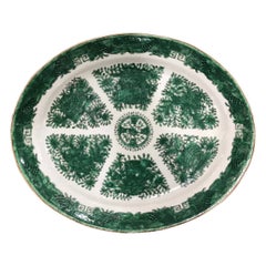 Chinese Export Porcelain Green Fitzhugh Platter