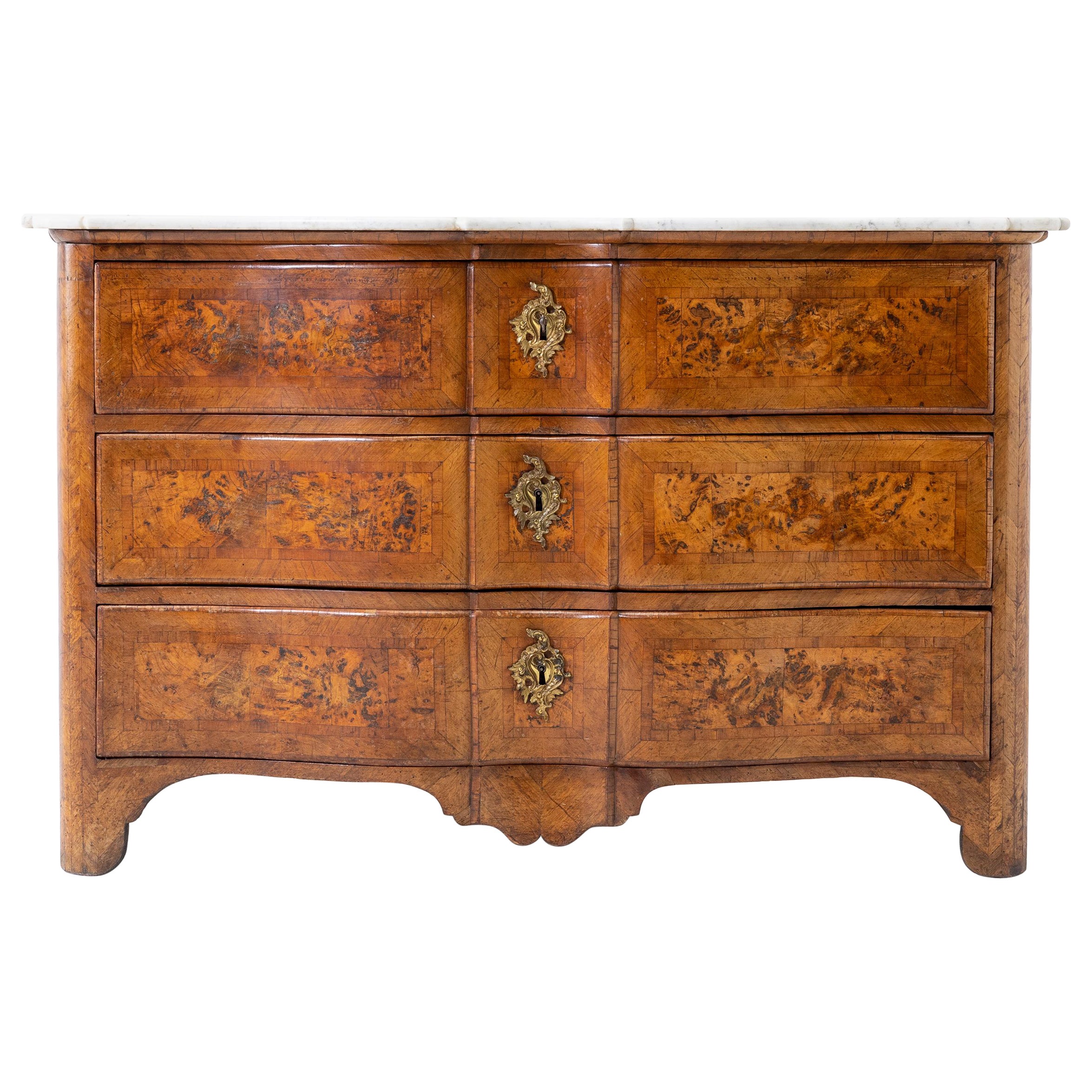 18th Century French Serpentine Fronted Commode