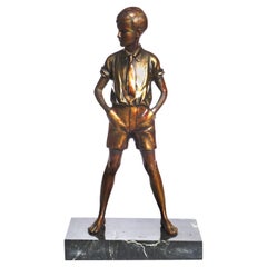 Vintage Johann Philipp Ferdinand Preiss Polychromed Bronze “Sonny Boy”