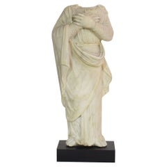 French 18th Century Marble Statue of a Madonna Without Head