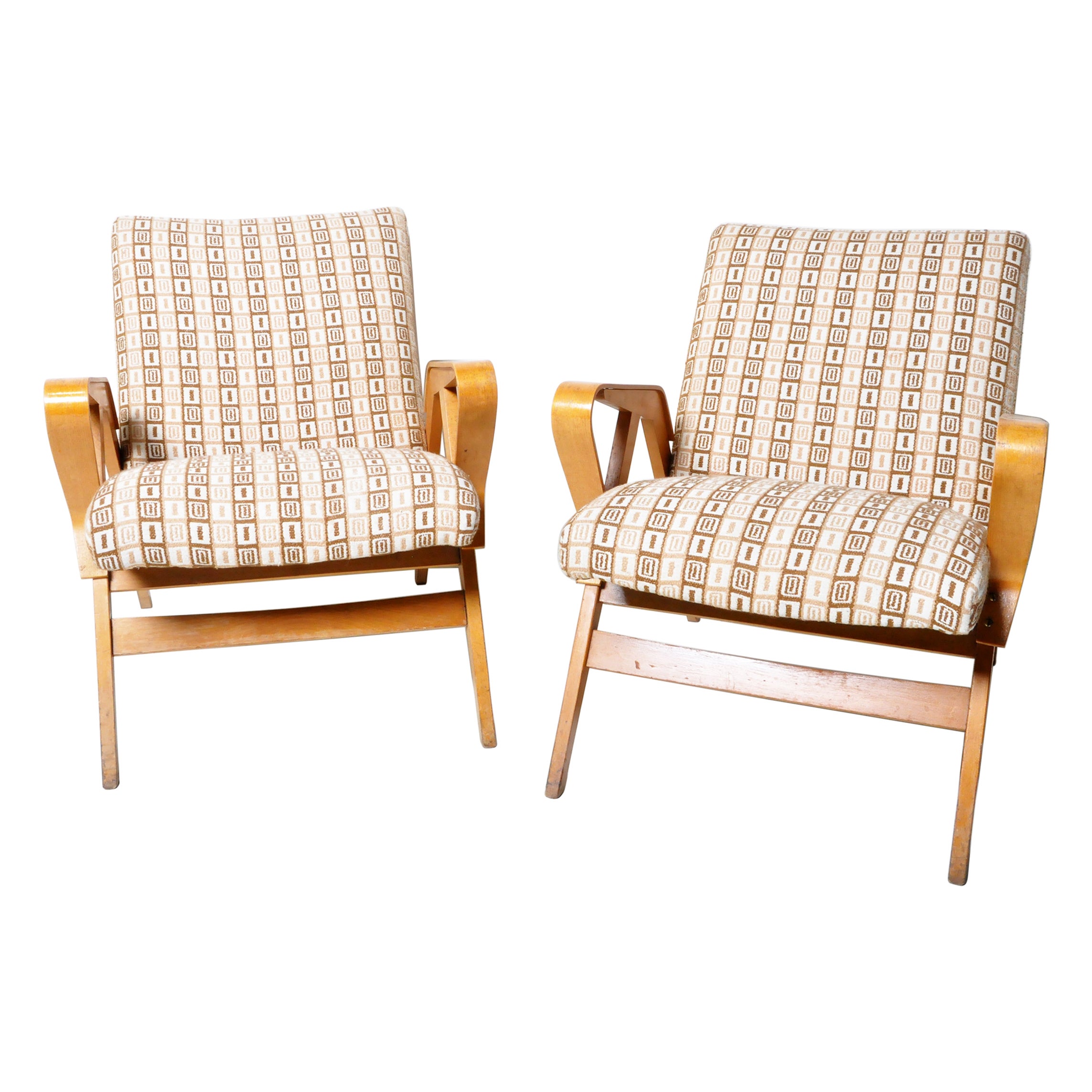 Pair of Mid-Century Socialist Lounge Chairs 