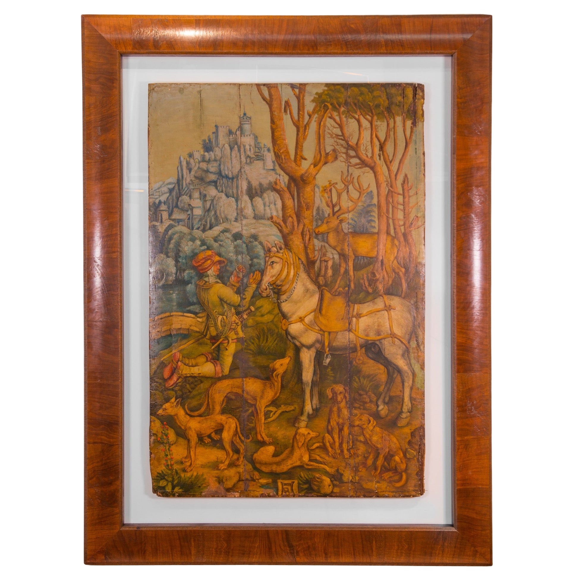 The Vision of Saint Hubertus, Late 17th Century For Sale