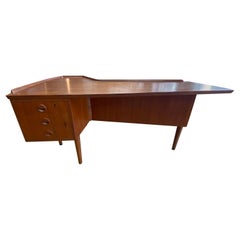 Mid-Century Modern Arne Hovmand-Olsen Teak Boomerang Desk
