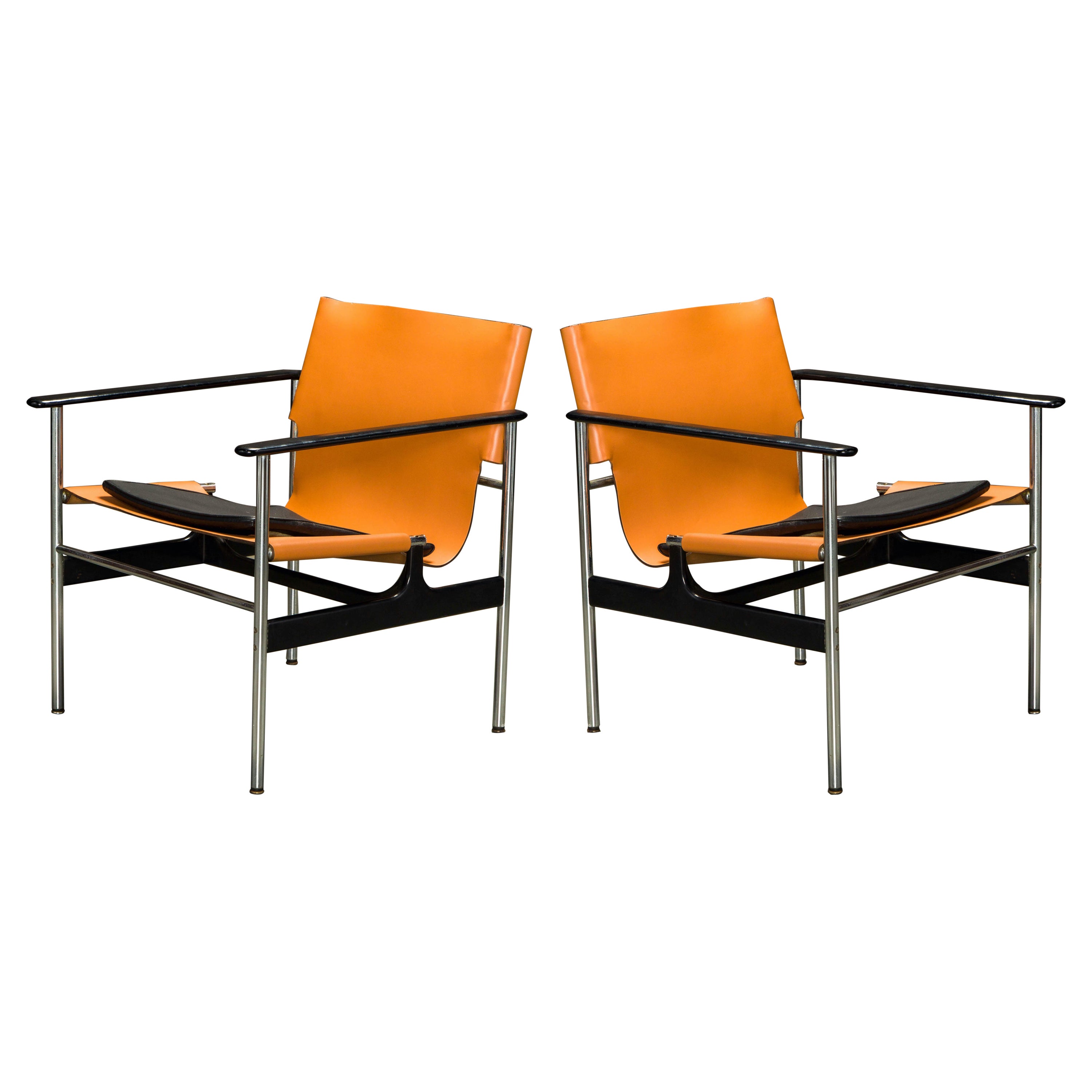 Knoll Model 657 Sling Chair Designed by Charles Pollock at 1stDibs