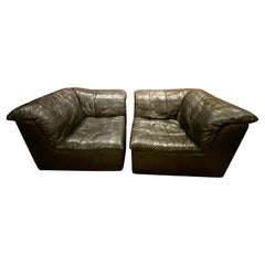 Vintage German Modular Leather Sofa