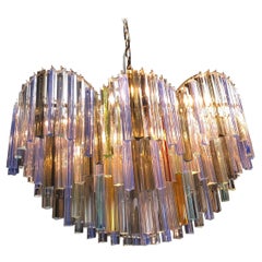 Spectacular Oval Shaped Multi-Color Murano Glass Chandelier, 1970