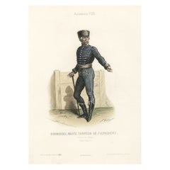 Print Depicting a Bourgeoise in Folk Costume from Jászsági, Lower Hungary, 1850