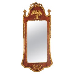 Mid 20th Century Federal Style Parcel Gilt Mahogany Mirror