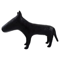Unknown French Designer, Large Sculpture in Stoneware, English Bull Terrier