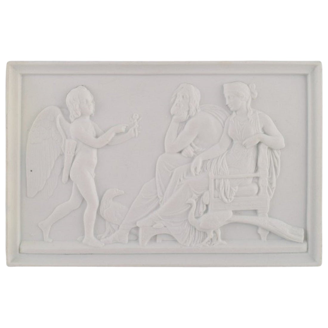 Bing and Grøndahl after Thorvaldsen, Antique Biscuit Wall Plaque, 1870s / 80s For Sale
