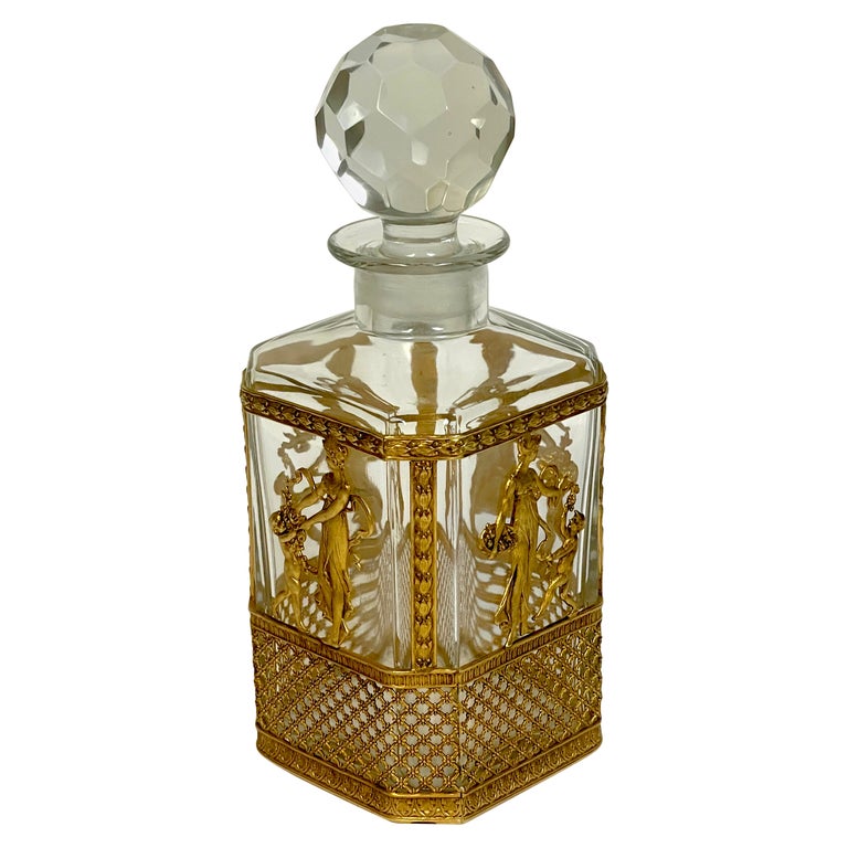 Empire Baccarat Style Ormolu Mounted Decanter For Sale at 1stDibs