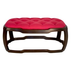 Mid-Century Modern Tufted Upholstered Bench
