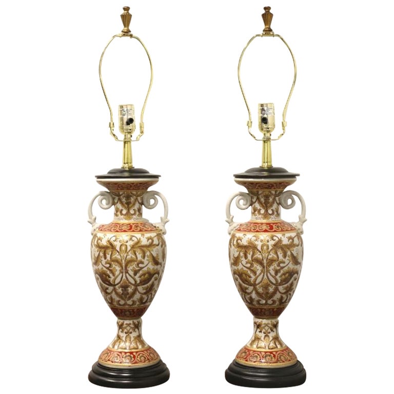 ORIENTAL ACCENT Asian Decorative Table Lamps Pair For Sale at 1stDibs