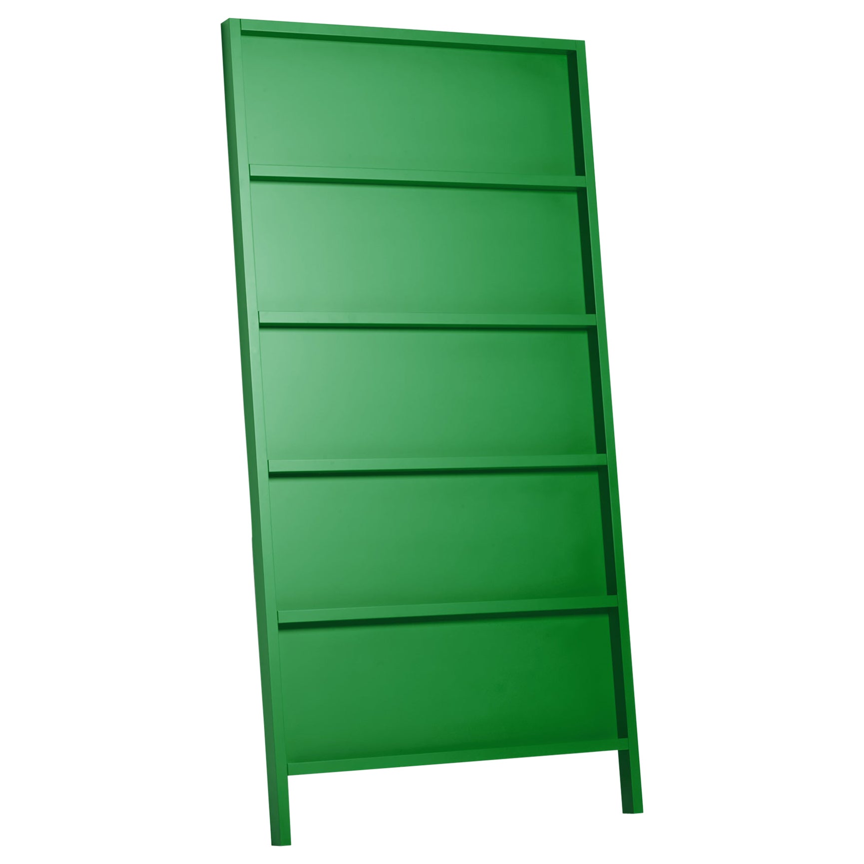 Moooi Oblique Small Cupboard/Wall Shelf in Grass Green Lacquered Beech For Sale
