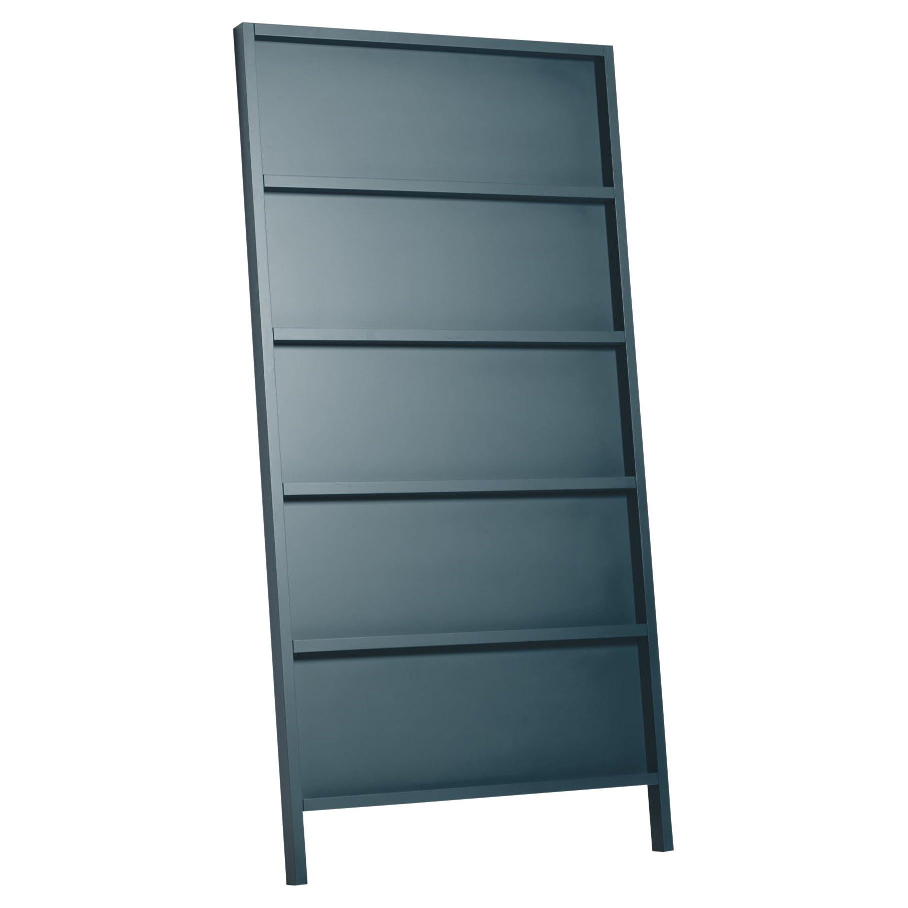 Moooi Oblique Small Cupboard/Wall Shelf in Iron Grey Lacquered Beech For Sale