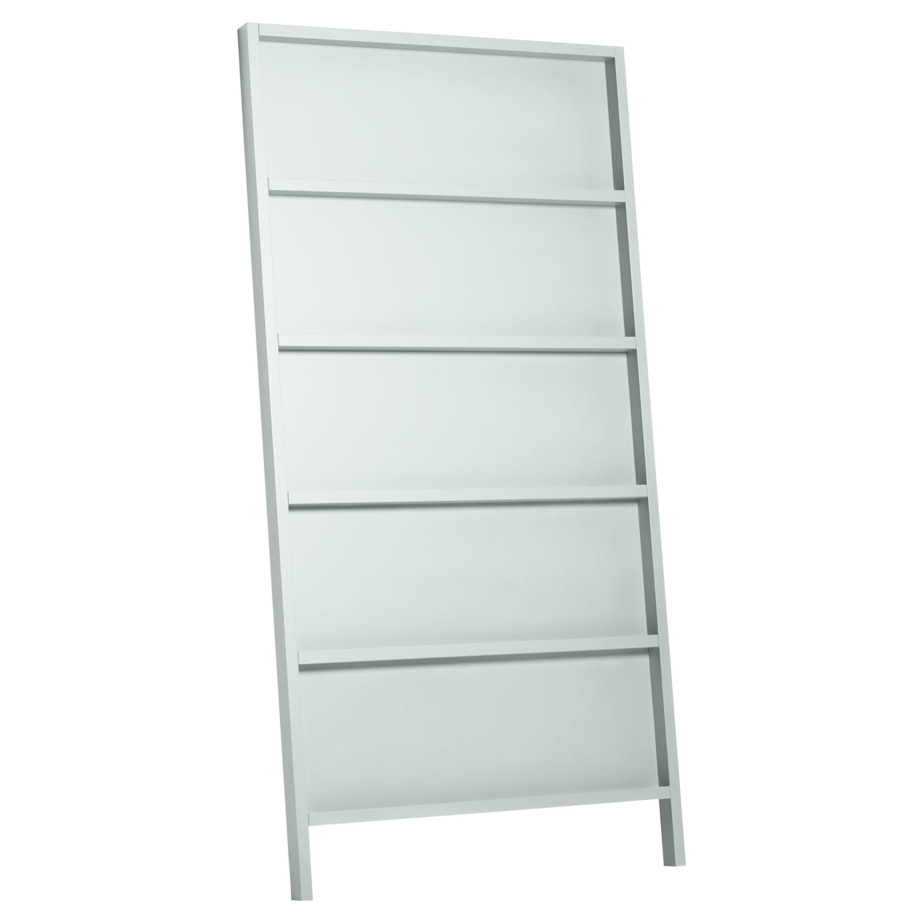 Petite armoire/étagère murale Moooi Oblique en hêtre laqué gris clair